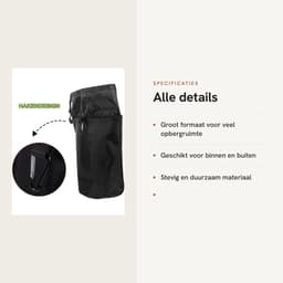 Dailygoods- Klemmerzak groot - wasknijpersorganizer - opbergtas voor cosmetica - polyester - zwart - waterdicht — thumbnail 5