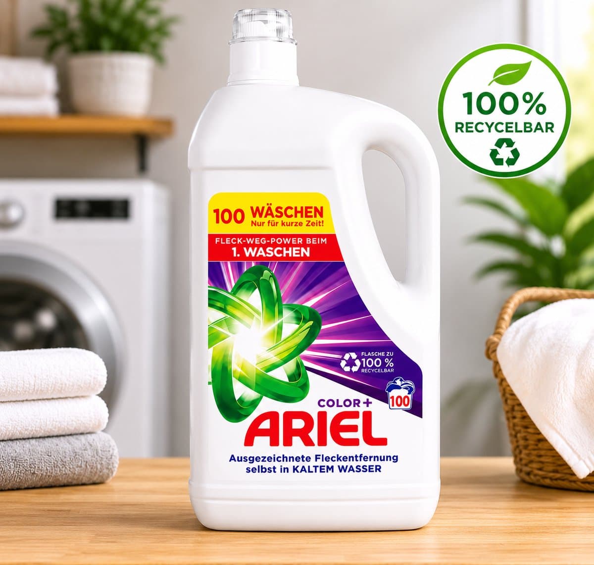 Ariel Professional Color Vloeibaar Wasmiddel - 5 Liter fles - 100 Wasbeurten - Voordeelverpakking — afbeelding 1