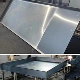 Opvangbak Wasmachine - Lekbak RVS - Apparaten Beschermen - Roestvrij Staal - 70x90cm - Zilverkleurig — thumbnail 2