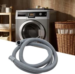 Wasmachine Afvoerslang - Vaatwasser Verlenger - Water Afvoeren - Knikvrij Ontwerp - Tot 500 cm - Grijs — thumbnail 2