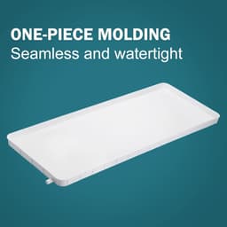 Opvangbak Wasmachines - Afvoerpan Apparaten - Vocht Opvangen - Eenvoudige Installatie - 36 x 17.7 Inch - Wit — thumbnail 4