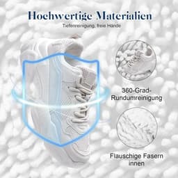 Schoenwaszak, wasmachine, schoenenzak, wasmachine met 360 graden reinigingsfleece, herbruikbare waszak, schoenen waszak met ritssluiting, voor schoenbescherming — thumbnail 4