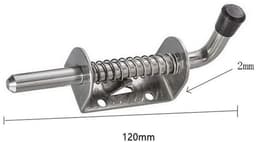 Shopcentral - Springbolts - Heavy Duty - 120mm - Zwart - Garagedeur - Staldeur - Veiligheidssluiting - Stevig ontwerp — thumbnail 3