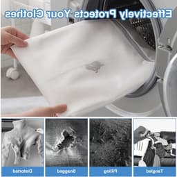 Set van 6 Wasnetten voor de Wasmachine - 40x30cm Mesh Waszakken met Rits voor Delicate Wassen, Ideaal voor Truien, Hemden en Ondergoed — thumbnail 5