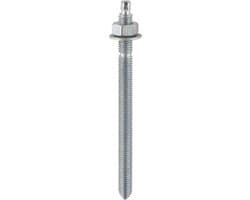Gegalvaniseerde Bout - Ankerbout M12 - Bevestigen in Steen - Chisel Punt - M12 x 160 mm - Zilver — afbeelding 1