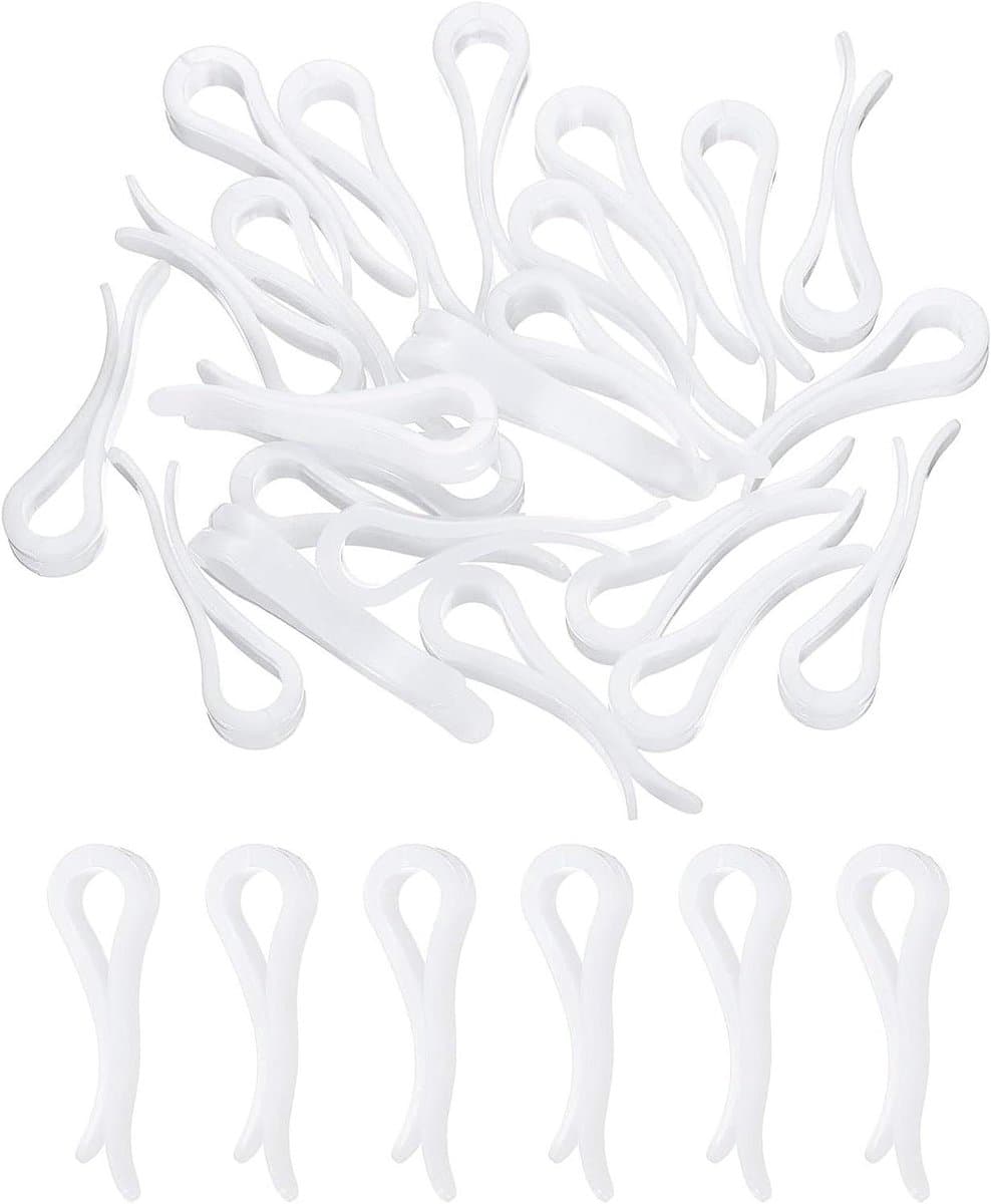 Krokodillenclips - Hemdclips Wasknijpers - Kleding Organiseren - U-vormig Antislip - 100 stuks 38 cm - Wit — afbeelding 1