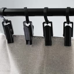40 Stuks Wasknijpers - Washaken Clip - Knijpers - Met Haak - 360 Graden Draaibaar - Droogrek Knijpers - Wasrek Knijpers - Gordijnringen - Geschikt Voor Kledingwinkels, Thuis, Kantoor & Werkplaats - Wit, Zwart — thumbnail 3