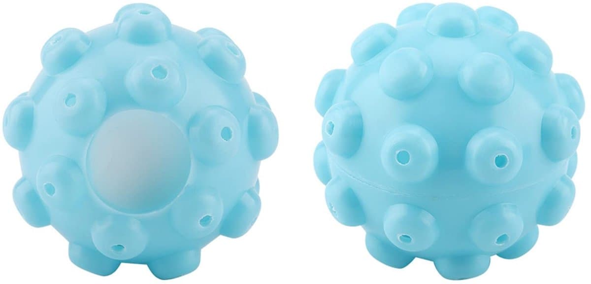 Dailygoods - Dailygoody - Herbruikbare Wasvloeistof Doseerballen - Duurzaam en Creatief - Blauw - Versnelt Droogproces - Zorgt voor Luchtigheid en Zachtheid - 2 Stuks — afbeelding 1