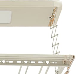Damenzo - Droogrek - Wasrek - Droogrek uittrekbaar - Droogrek elektrisch - LED verlichting - 125×31×110 cm - Draagvermogen 35 kg - Wit — thumbnail 2