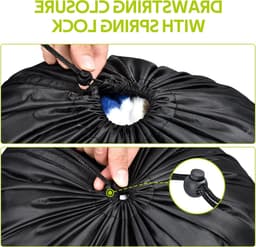 Trekkoord waszakken 2-pack 20 x 24 inch voor vuile was, opvouwbare opbergzakken voor speelgoed, kamperen en studentenhuisvesting — thumbnail 4