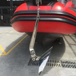 Roestvrijstalen Anker - Ploeganker Bootanker - Boot Stabiliseren - Hoge Houdkracht - 5 kg - Zilverkleurig — thumbnail 1