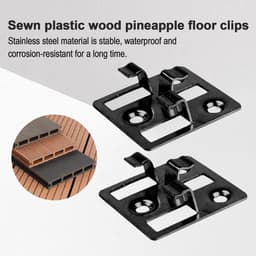 BRENZOOS- Fixing Clamps RVS - WPC Clips - Onzichtbare Deck Beugel - Voor Bamboe Houten Vloer - 7-9 mm Hoogte - 100 Stuks - Terrasclips — thumbnail 2