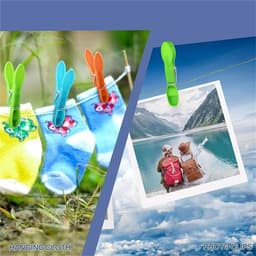 Wasknijpers Plastic - Kleding Klemmen - Kleding Ophangen - Lichtgewicht Ontwerp - 120 Stuks - Gemengde Kleuren — thumbnail 3