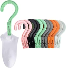 Wasknijpers Set - Kledinghangers Clips - Kleding Drogen - Anti-slip Grip - 12 Stuks - Assorti — thumbnail 5