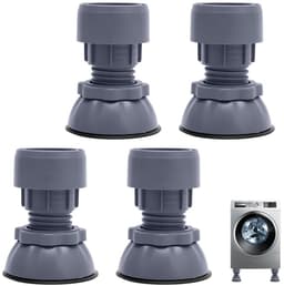 Dailygoods- Trillingsdempers 4 stuks - Antitrillingsdemper - Verstelbare Wasmachine Voetjes - Hoogte 9,5/12,5 cm - Schokdemper - Antislip en Vochtbestendig - Wasmachinevoetjes — thumbnail 1