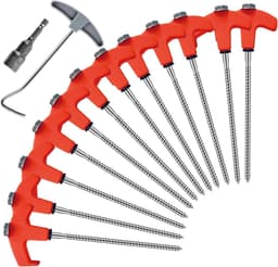 Grondhaken Dekzeilen - Outdoorharingen - Stabiele Bevestiging - Zelfoplichtende Coating - 27 cm - Grijs — thumbnail 1