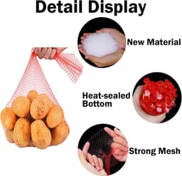 Herbruikbare Gaaszakken - Kookzakken Zeevruchten - Producten Koken - Hittebestendig Materiaal - 61 cm - Rood — thumbnail 5