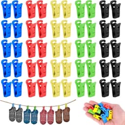 Sokkenklemmen - Wasgoed clips - Sorteren van wasgoed - Veelzijdig inzetbaar - 100 stuks - Kleurrijk — thumbnail 1