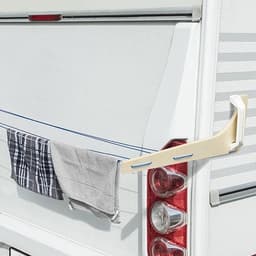 Waslijn Set - Caravan Waslijn - Buiten Kleding Drogen - Verticale Montage - 20 Meter Lijn - Natuurlijk — thumbnail 2