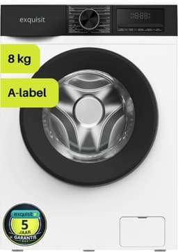 Exquisit WA8214-341A - Wasmachine - 8 Kilo - A Label-10% - 5 Jaar Garantie - Wit — thumbnail 1