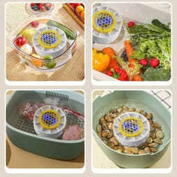 Fruit Reiniger - Groente Wasser - Voedsel Bereiding - Automatische Reiniging - Compact Ontwerp - Wit — thumbnail 2