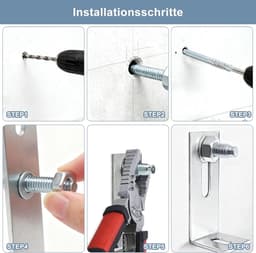 Heavy duty pluggen - Wigankers bouten - Zware bevestigingstaken - Verzinkt koolstofstaal - M8 x 8 cm - Zilver — thumbnail 5