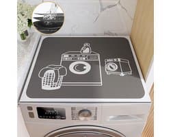 Beschermmat Wasmachine - Apparaatmat Droger - Apparaten Beschermen - Super Absorberend - 60 x 60 cm - Grijs