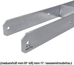 H-Post Steun H-Anker Set van Roestvrij Staal voor Buiten, Vaste Installaties, 91 x 600 mm, 5 mm Dikte, 6 Stuks, Duurzaam en Weerbestendig — thumbnail 5