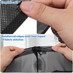 Dailygoody - Grote Net Waszak 60x90cm - Waszak met Trekkoord - Zwart - Machinewasbaar - Geschikt voor Kleding - Ideaal voor Thuis en Reizen — thumbnail 4