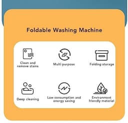 Dailygoody - Draagbare wasmachine - Mini-wasmachine - Opvouwbaar ontwerp - Roze - Voor babykleding en ondergoed - Handig voor thuis en reizen — thumbnail 4