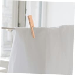 Houten Knijpers - Kleding Clips - Was Ophangen - Beschermend Rond Ontwerp - 50 Stuks - Lichtbruin — thumbnail 5