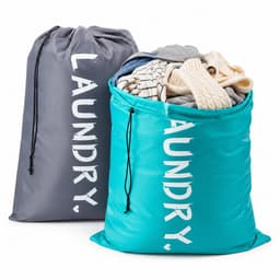 BOTC Waszakken - 60*90cm Waszak Groot - Set van 2 stuks - Waszak Wasmachine - Laundry bag - Blauw en Grijs — thumbnail 1