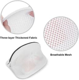 Dailygoods - Waszak voor Schoenen - 2-delige Mesh Waszak - Bescherming en Duurzaam - Schoenen Bewaren - Wasbescherming - Handig voor Wassen - Geschikt... — thumbnail 2
