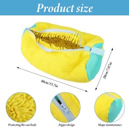 Dailygoods- Schoenwaszak - Innovatief ritsontwerp - Herbruikbaar wasnet - 39 x 19 cm - Bescherming voor schoenen - Lichtgewicht en draagbaar - Sneakerwaszak — thumbnail 3