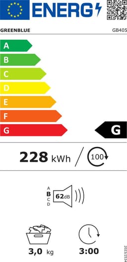 GreenBlue - Elektrische wasdroger 3kg lading | condensdroger - GB405 - 5 Programma`s 830 W — thumbnail 2
