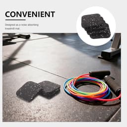 Schokabsorberende pads - 4 Stuks - Wasmachine trillingsdemper - Rubber - Geluidsisolerende mat voor wasmachine - Geluidsisolatiemat - Antislip - Beschermende loopbandmat - Voor wasmachines en fitnessapparatuur - 10x10x1cm - Zwart/Wit — thumbnail 2