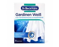Dr. Beckmann Gordijnen Wit Reiniger - 3 x 40g - Tegen Vergeling, Grauwe Aanslag & Geur
