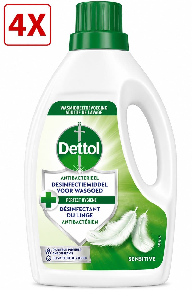 4 x Dettol - Toevoeging bij de was - Sensitive - 1,5L — afbeelding 1