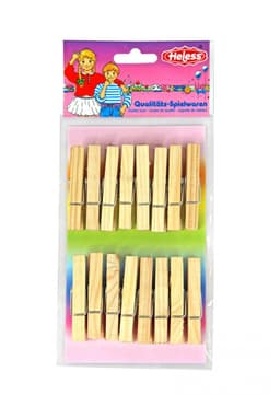 Heless Houten Wasknijperset Voor Poppenkleren 16 Stuks 6 Cm — thumbnail 2