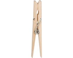 Urban Living XL Size wasknijpers - 48x - bamboe - 9 cm - Extra groot formaat — thumbnail 3