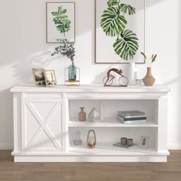 vidaXL - Ophangset - voor - minischuifdeur - 183 - cm - koolstofstaal - wit — thumbnail 2