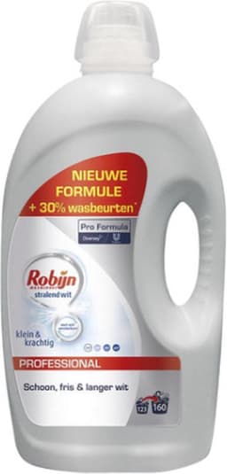 Robijn Professional Vloeibaar Wasmiddel Klein & Krachtig Witte Was 160 Wasbeurten Pro Formula - 2 x 4,32 liter - Voordeelverpakking — thumbnail 1
