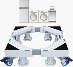 Universal support for washing machine and refrigerator - adjustable and movable telescopic support for heavy appliances such as washing machines, refrigerators, and dryers. — thumbnail 1