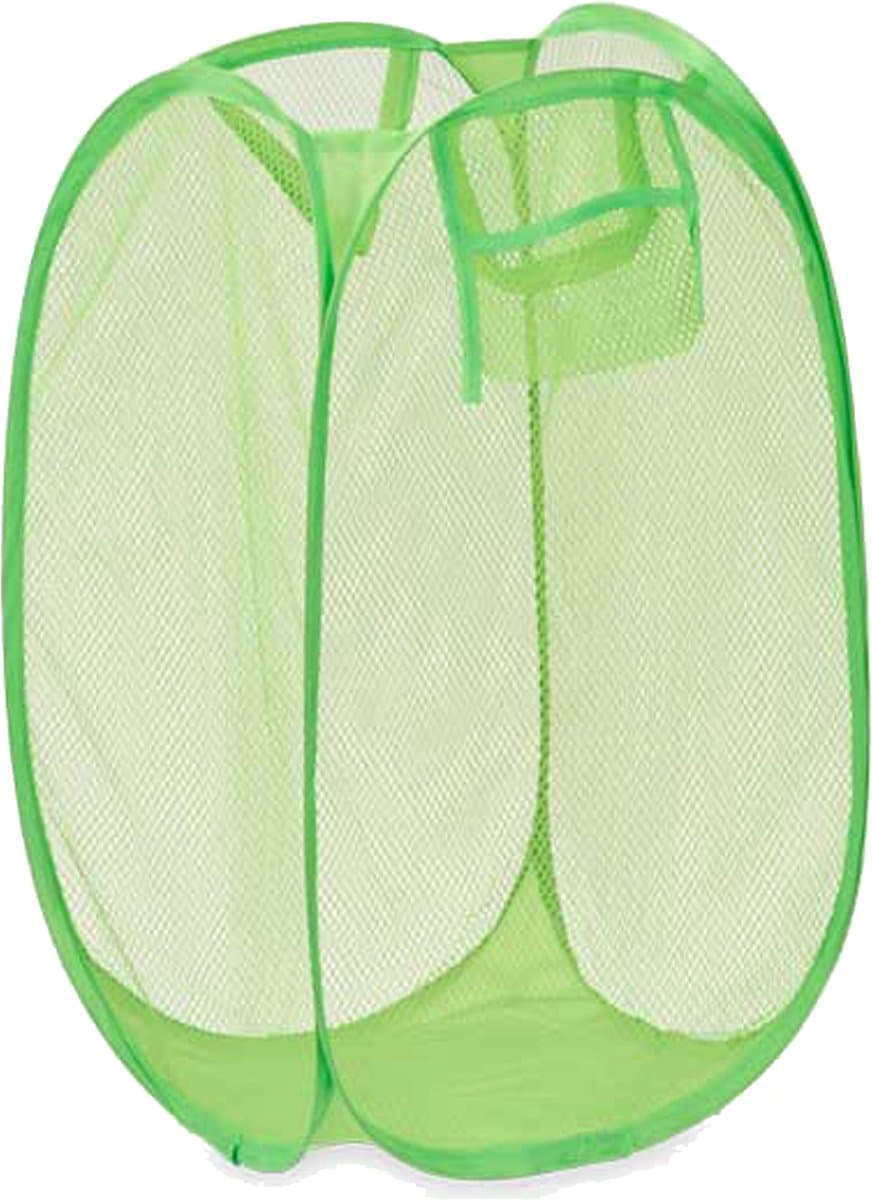 Kipit Wasmand flexibel/opvouwbaar - groen - kunststof - 33 x 33 x 58 cm - 60 liter — afbeelding 1