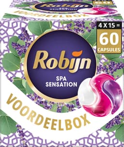 Robijn Wasmiddel - 3-in-1 Wascapsules - Color Spa Sensation - Wasmiddel Voordeelverpakking - 4 x 15 stuks - 60 Wasbeurten — thumbnail 1
