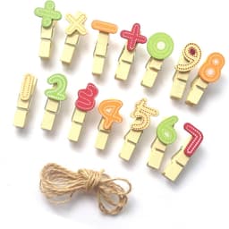Houten Mini Knijpers - Decoratieve Clips - Ambachtelijke Projecten - Natuurlijk Materiaal - 3.5 cm Lengte - Gekleurd — thumbnail 2