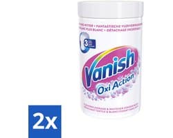 2 x Vanish Oxi Action - Vlekkenverwijderaar Poeder - Zonder Bleek - Witte Was - 1.5 Kg - Vlekkenverwijderaar - Waspoeder - Witte Was - Wasmiddel - Vlekken Verwijderen