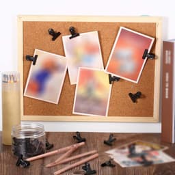 Metalen Clips - Duimnagel Clips - Foto's Ophangen - Papier Beschermen - 3cm x 3cm - Zwart — thumbnail 3