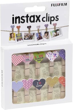 Set van 10 Houten Wasknijpers met Magneet in Hartvorm voor Instant Foto's — thumbnail 2