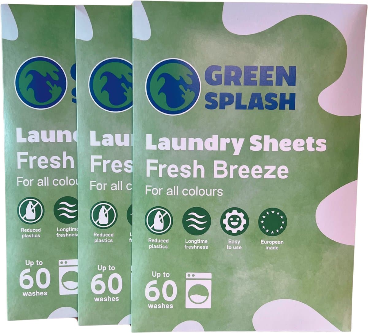 Wasstrips Wasmiddel 60 Wasbeurten - Fresh Breeze - Made in Germany — afbeelding 1